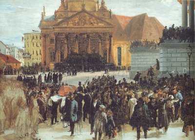 Esposizione dei caduti di marzo da Adolph Menzel